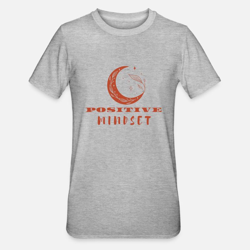 Positive Mindset - positiv Denken - T-shirt polycoton Unisexe - gris chiné