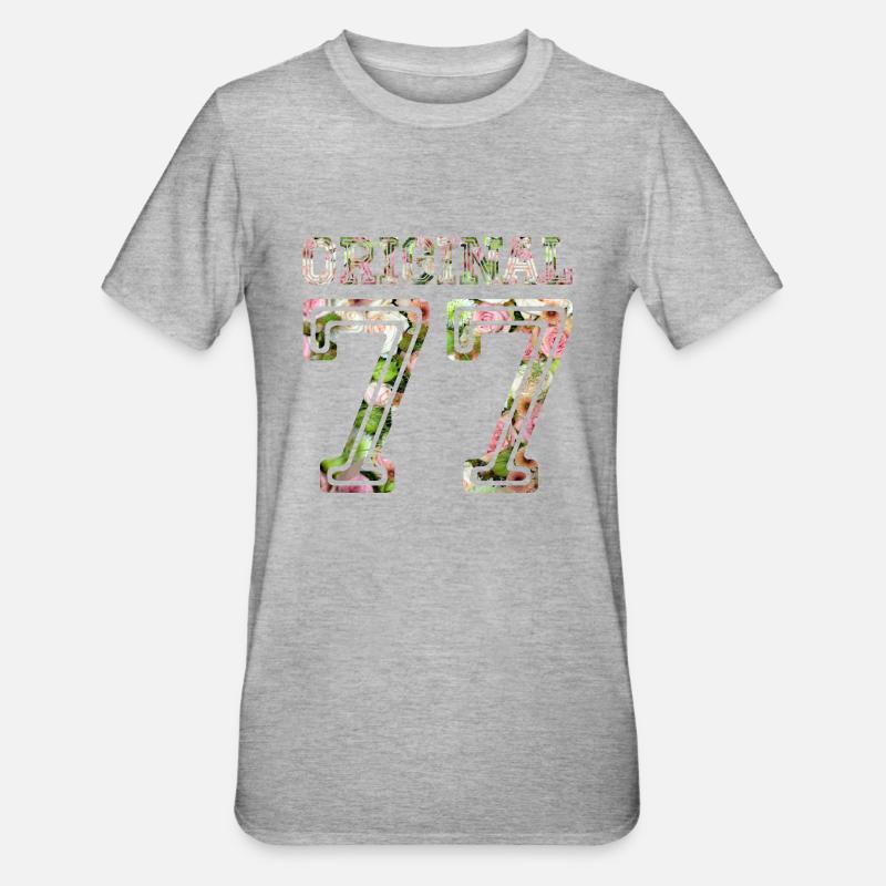 1977 - T-shirt polycoton Unisexe - gris chiné