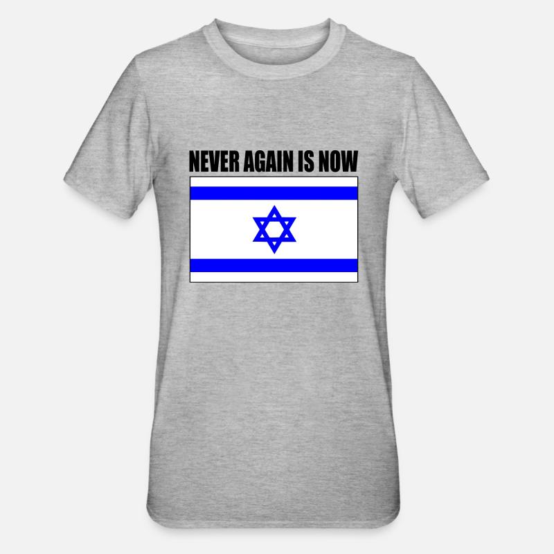 Never again is now - T-shirt polycoton Unisexe - gris chiné