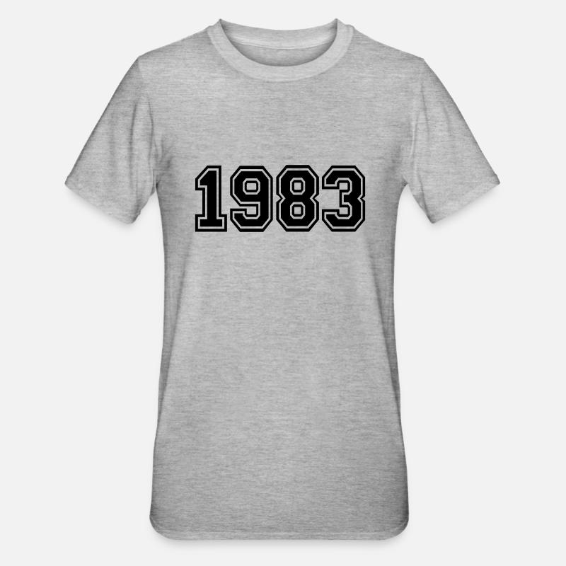 1983 - Unisex Polycotton T-Shirt - Grau meliert