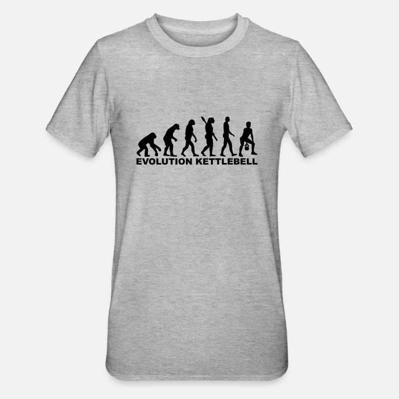 Evolution Kettlebell - T-shirt polycoton Unisexe - gris chiné