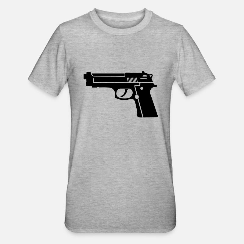 Pistole - T-shirt polycoton Unisexe - gris chiné