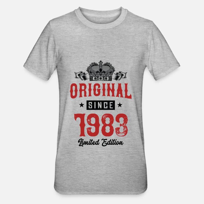 1983 Édition limitée - T-shirt polycoton Unisexe - gris chiné