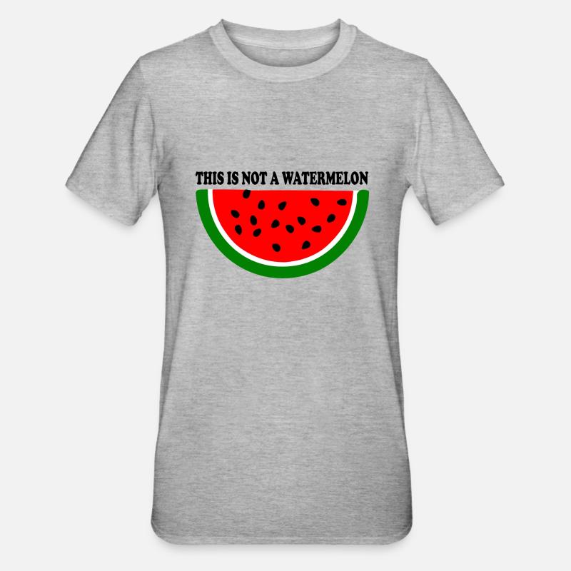 Pastèque - T-shirt polycoton Unisexe - gris chiné