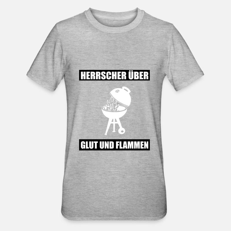 BBQ - Unisex Polycotton T-Shirt - Grau meliert