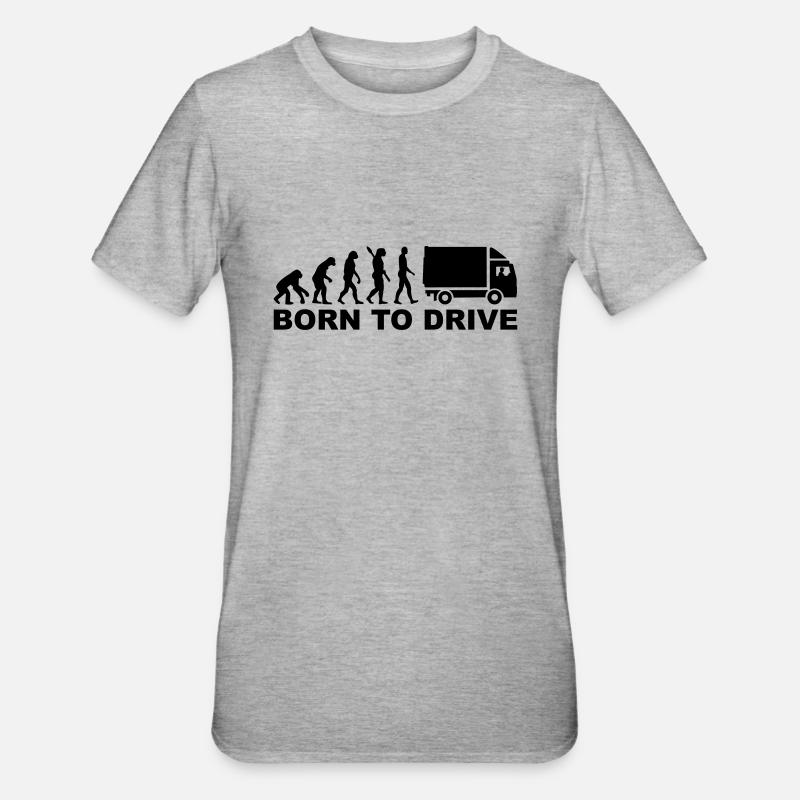 Evolution Camion - T-shirt polycoton Unisexe - gris chiné