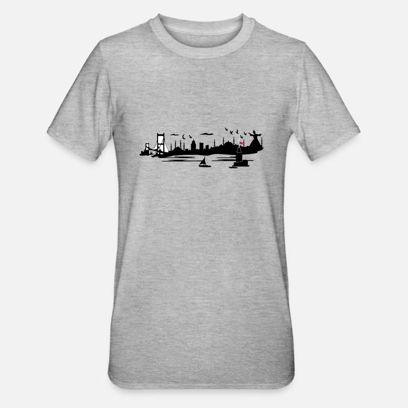 silhouette istanbul - T-shirt polycoton Unisexe - gris chiné