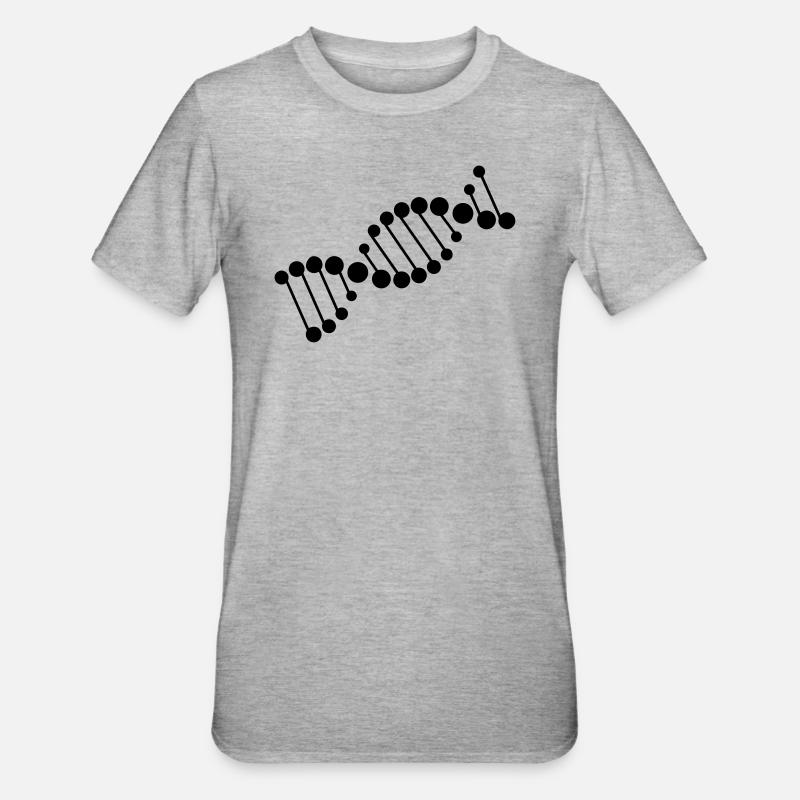 DNA strand symbol chromosome - Unisex Polycotton T-Shirt - heather grey