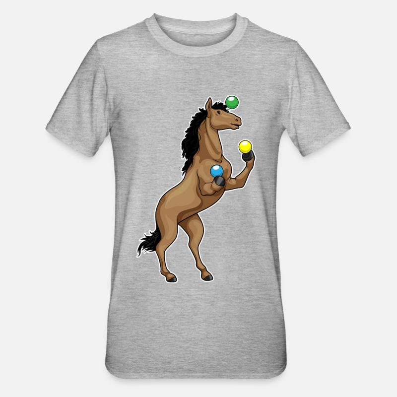 Jongleur de cheval - T-shirt polycoton Unisexe - gris chiné