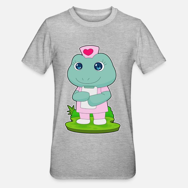 Frog Nurse Note - Unisex Polycotton T-Shirt - heather grey