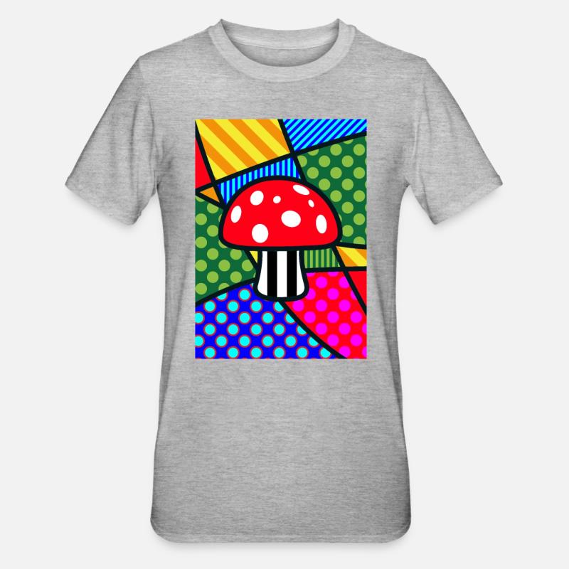 Agaric mouche - T-shirt polycoton Unisexe - gris chiné