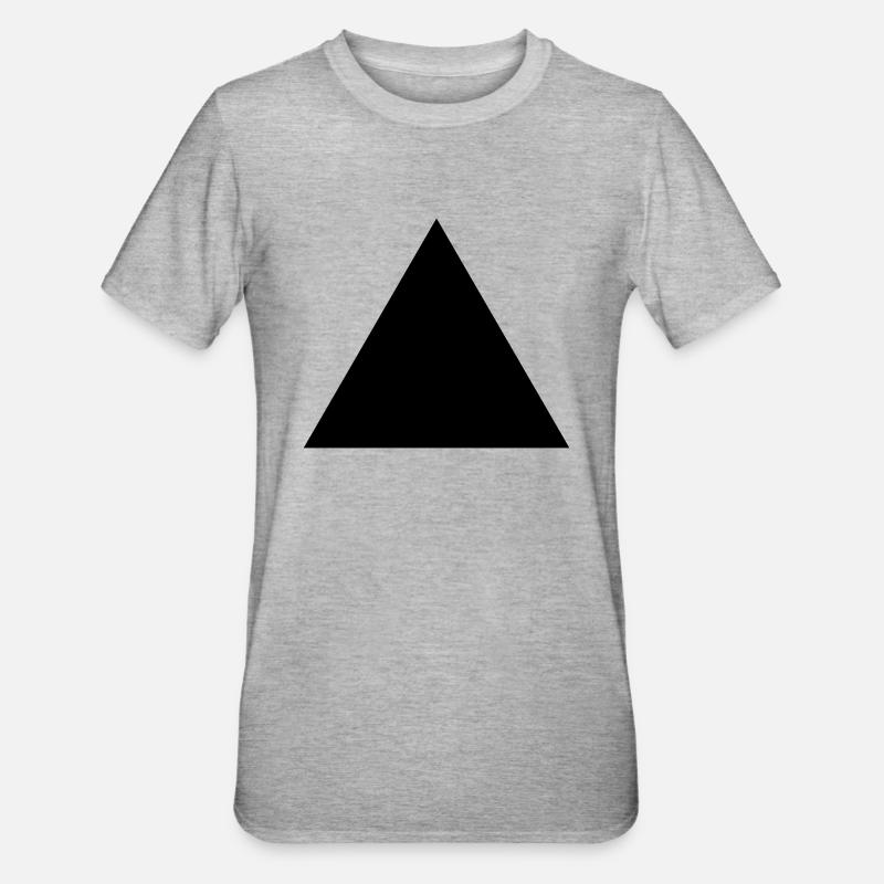 Minimalistic triangle - Unisex Polycotton T-Shirt - heather grey