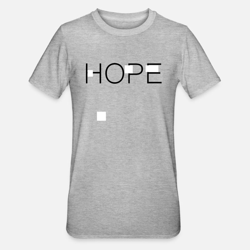 Hope Ästhetik ästhetisch Geschenk - Unisex Polycotton T-Shirt - Grau meliert