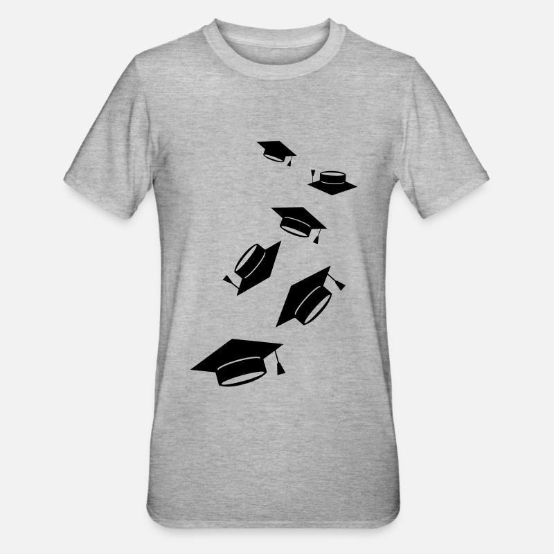 Student Abschluss - Unisex Polycotton T-Shirt - Grau meliert
