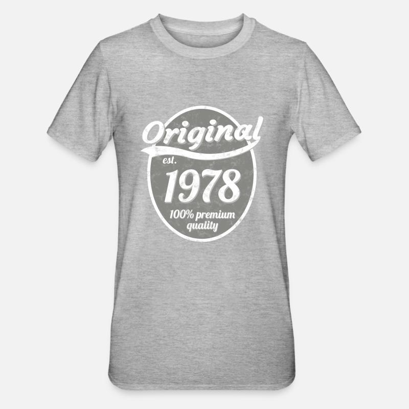 1978 - T-shirt polycoton Unisexe - gris chiné
