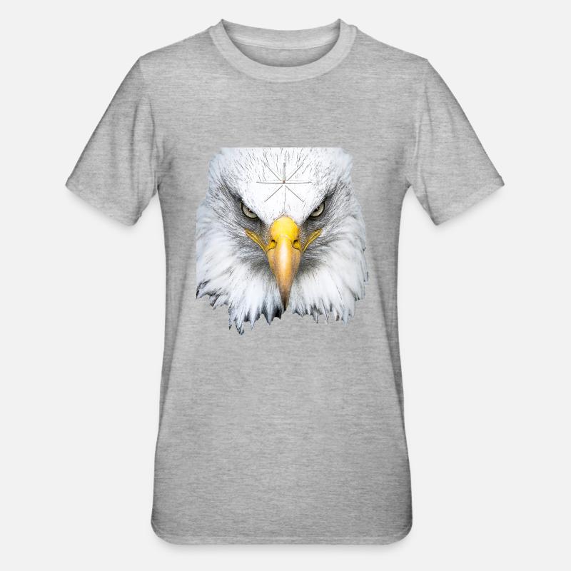Tête d’aigle - T-shirt polycoton Unisexe - gris chiné