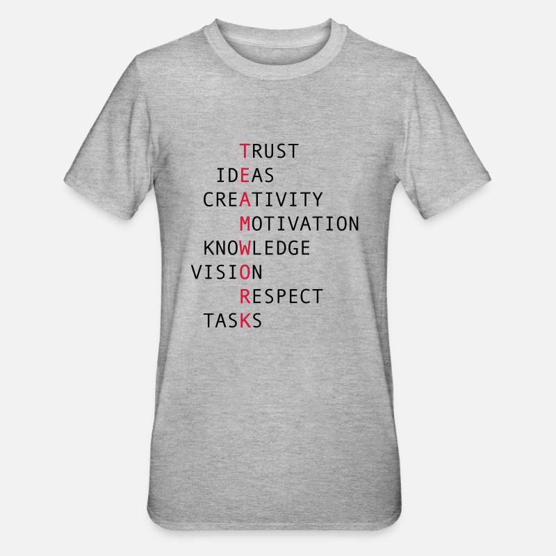 TEAMWORK - T-shirt polycoton Unisexe - gris chiné