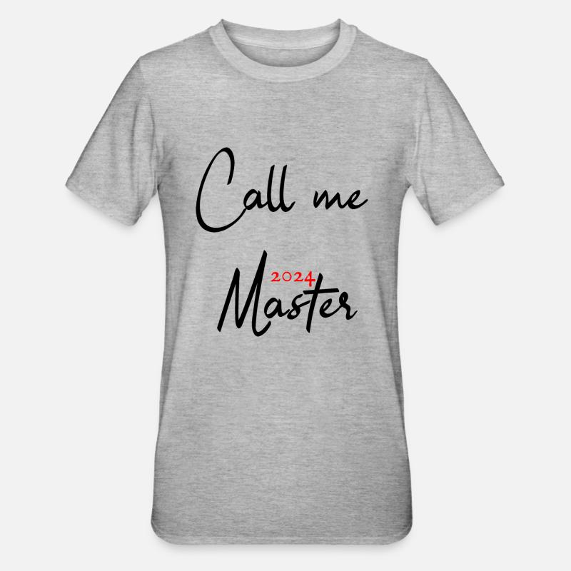Master 2024 Masterabschluss Sponsion Absolvent - Unisex Polycotton T-Shirt - Grau meliert