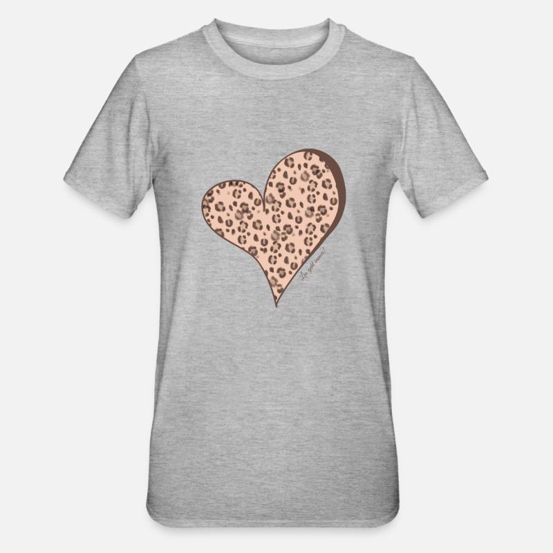 Leo geht immer - Unisex Polycotton T-Shirt - Grau meliert