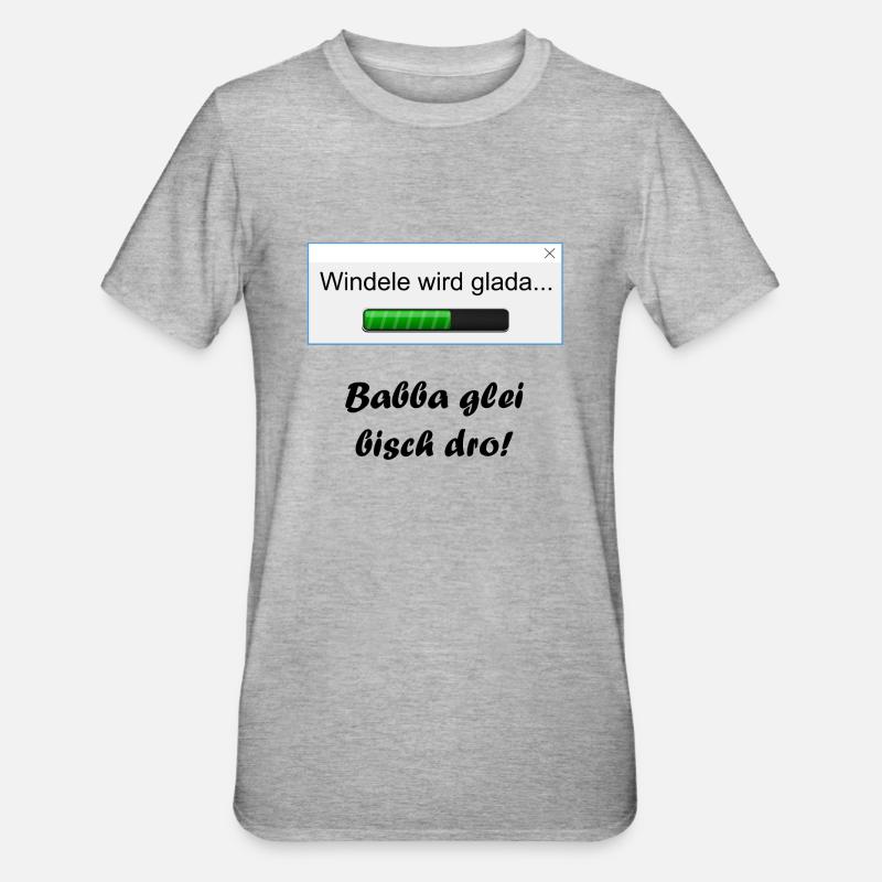 Couche devient glada ... - T-shirt polycoton Unisexe - gris chiné