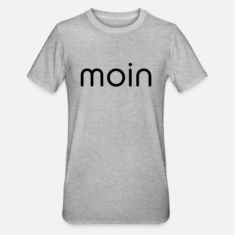 Moin BC black - Unisex Polycotton T-Shirt - Grau meliert