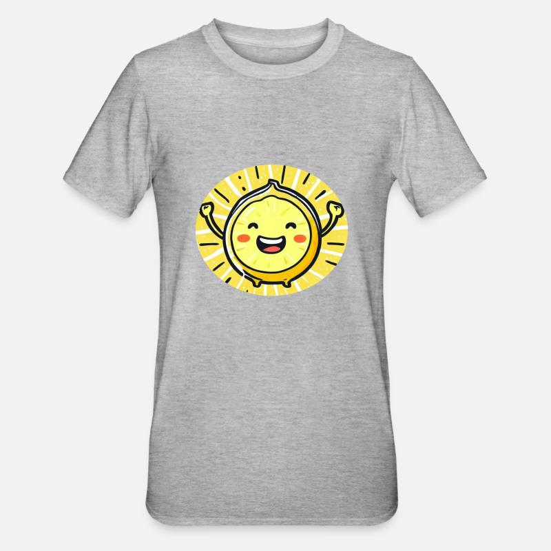Bon citron - T-shirt polycoton Unisexe - gris chiné