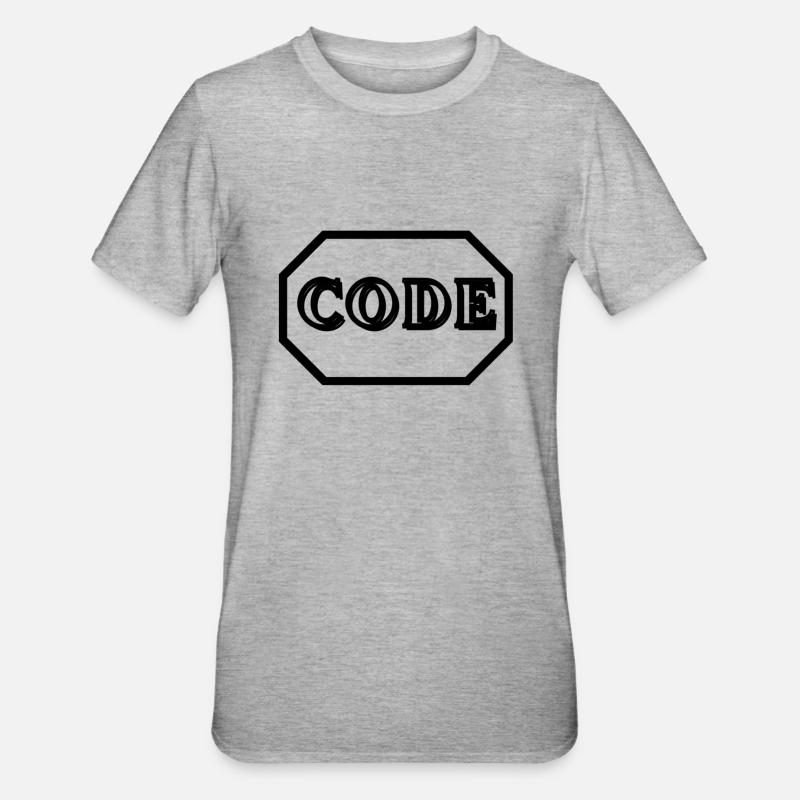 CODE BRAND CLOTHING AND ACCESSORIES - Unisex Polycotton T-Shirt - heather grey
