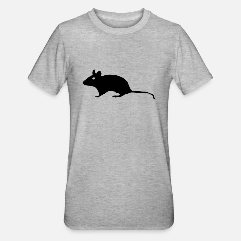 Maus - Unisex Polycotton T-Shirt - Grau meliert