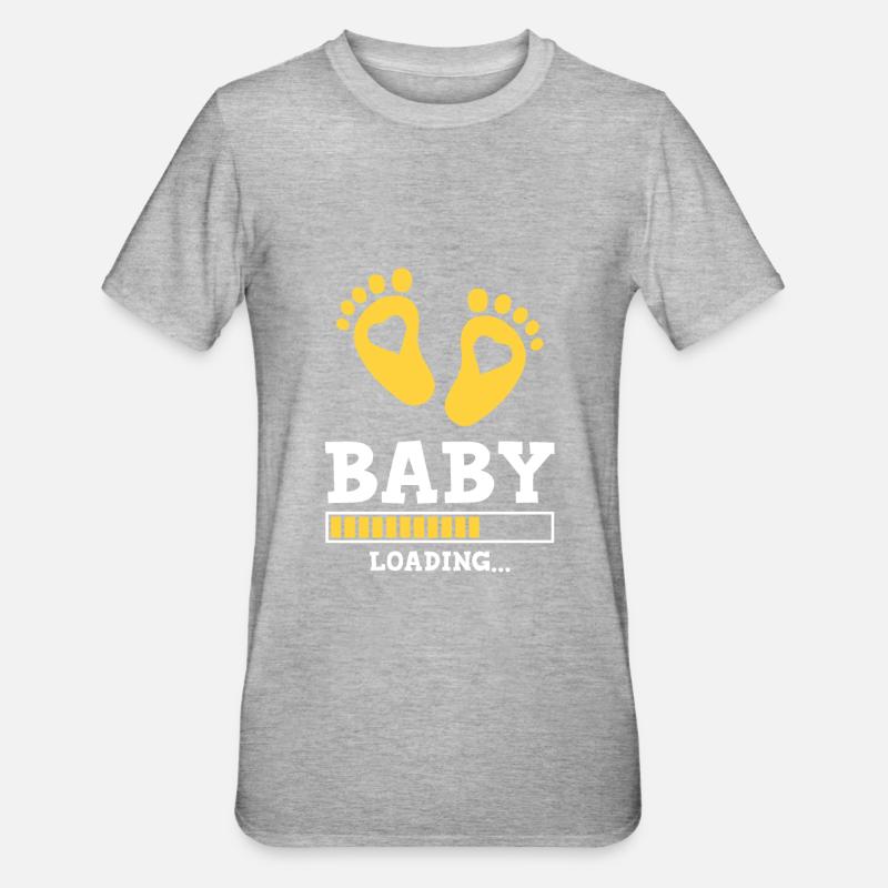 bébé loading spruch - T-shirt polycoton Unisexe - gris chiné