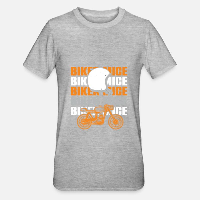 Devis motard motard - T-shirt polycoton Unisexe - gris chiné