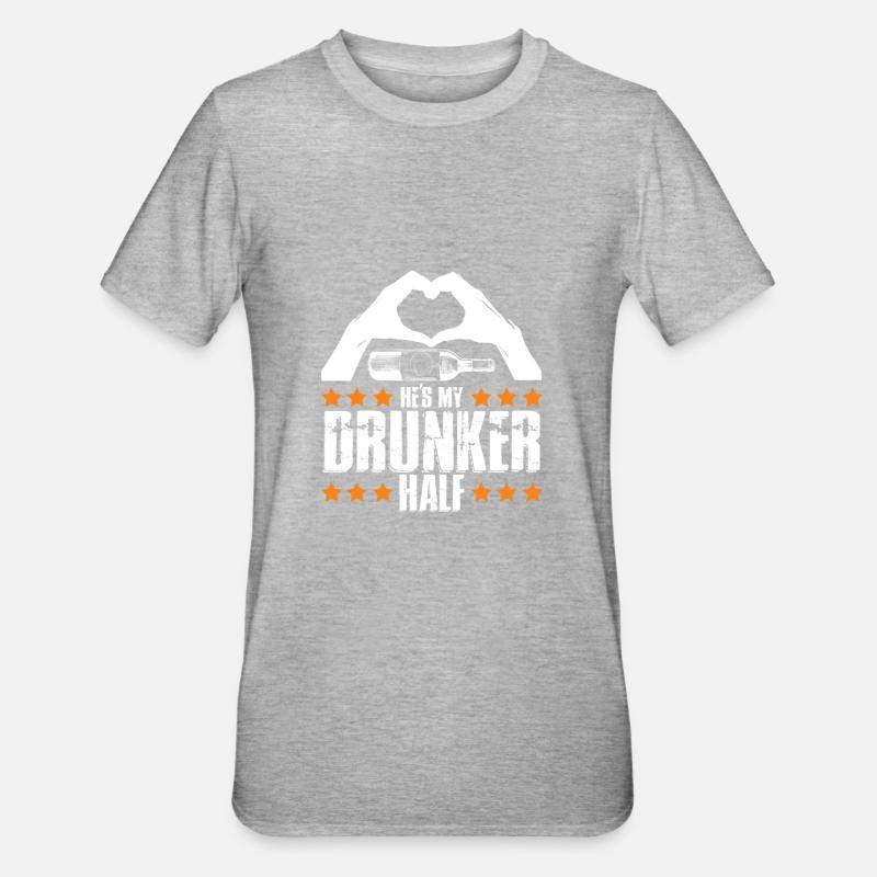 bester freund - Unisex Polycotton T-Shirt - Grau meliert