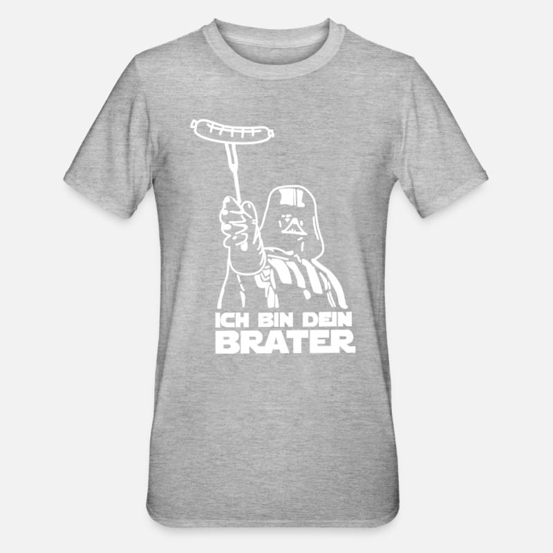 ich bin dein Brater - Unisex Polycotton T-Shirt - Grau meliert