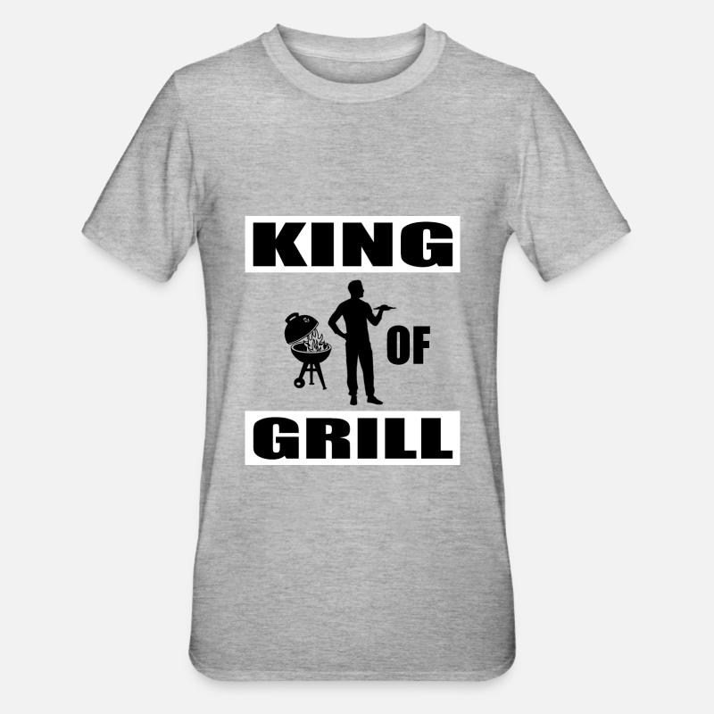 BBQ - Unisex Polycotton T-Shirt - Grau meliert