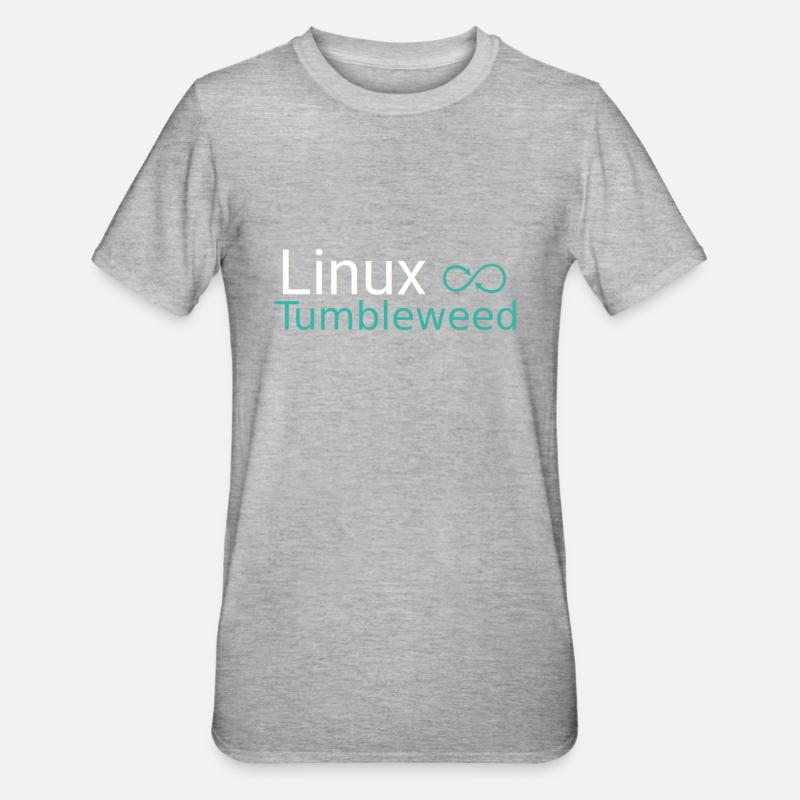 Linux Tumbleweed - T-shirt polycoton Unisexe - gris chiné