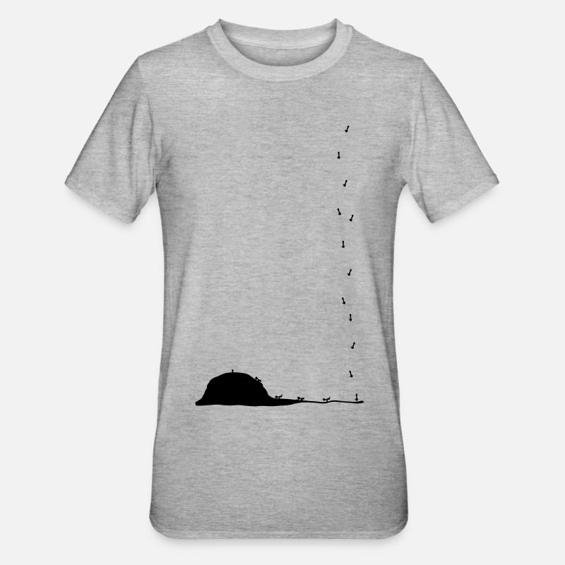 fourmis - T-shirt polycoton Unisexe - gris chiné
