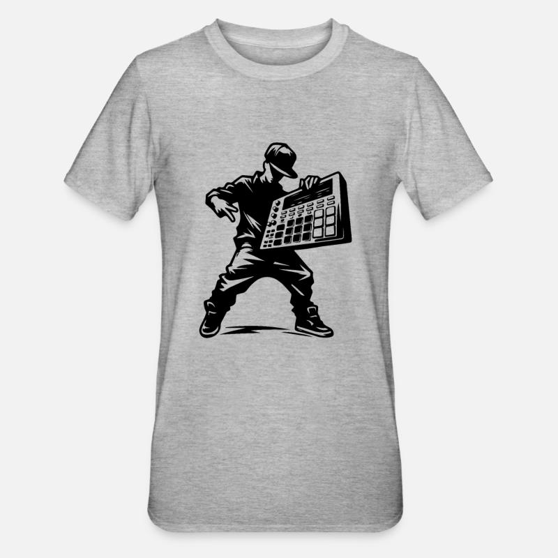 Beatmaker avec sampler - T-shirt polycoton Unisexe - gris chiné