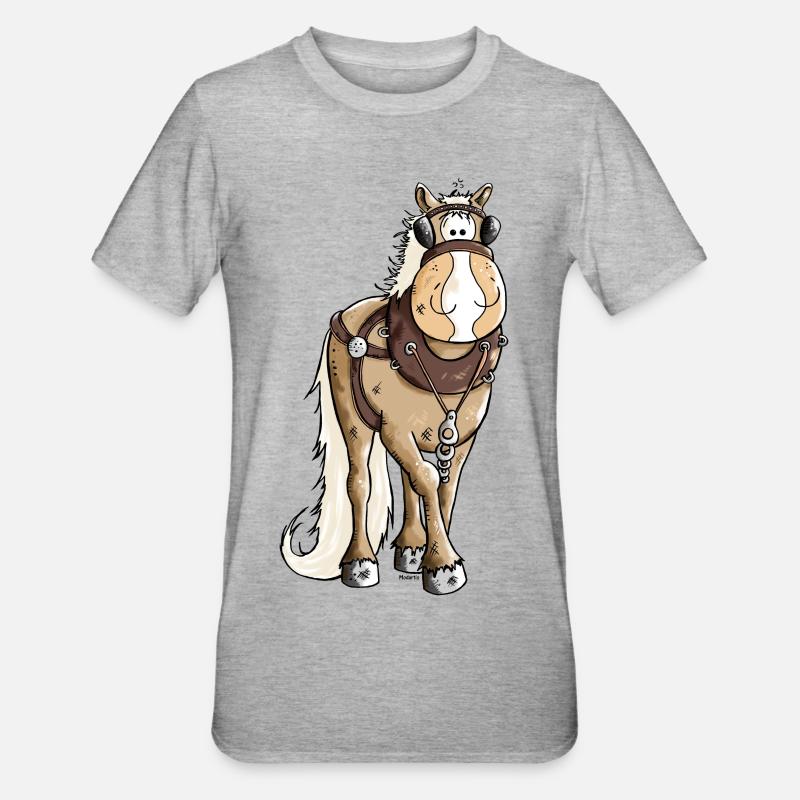 Gigantischer Kaltblüter - Kaltblut - Unisex Polycotton T-Shirt - Grau meliert