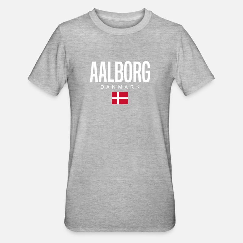 Aalborg, Danemark - T-shirt polycoton Unisexe - gris chiné
