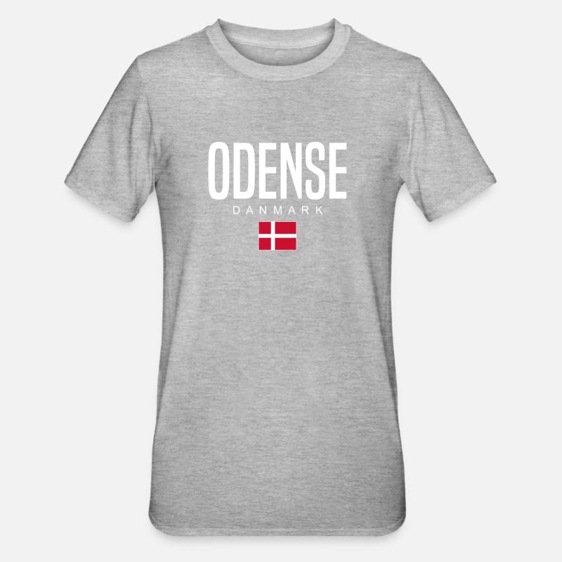Odense, Danemark - T-shirt polycoton Unisexe - gris chiné