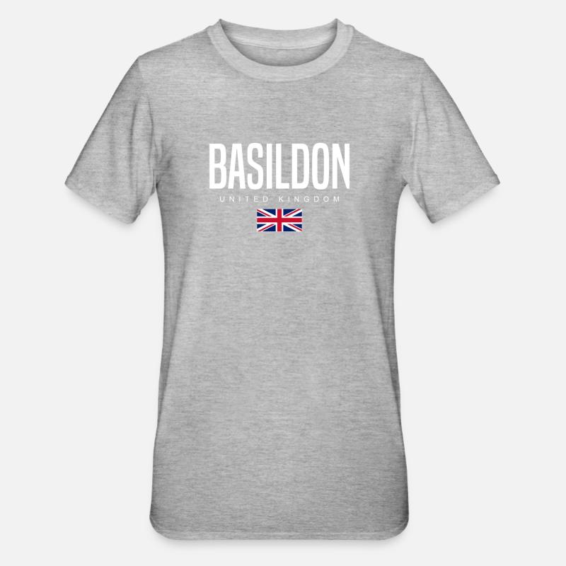 Basildon, Royaume-Uni - T-shirt polycoton Unisexe - gris chiné