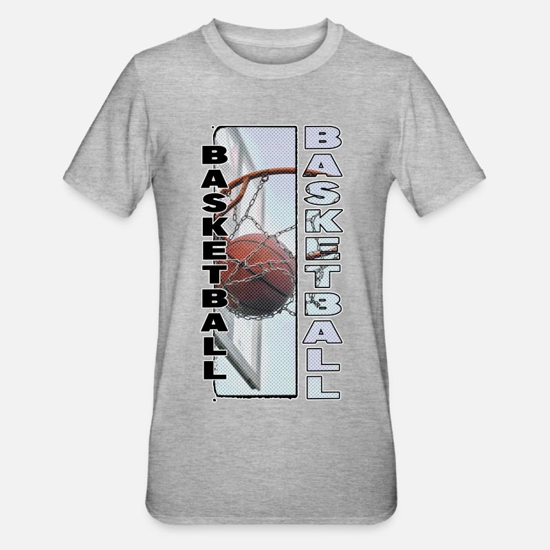 Basketteur Basketteur Basketteur Dunking Sport Player - T-shirt polycoton Unisexe - gris chiné