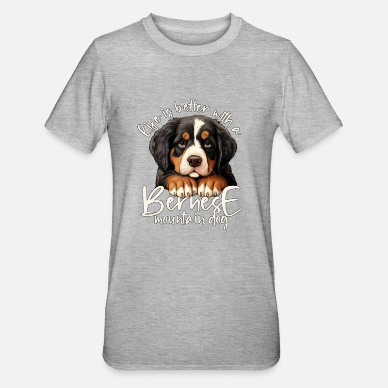 Bouvier bernois - T-shirt polycoton Unisexe - gris chiné