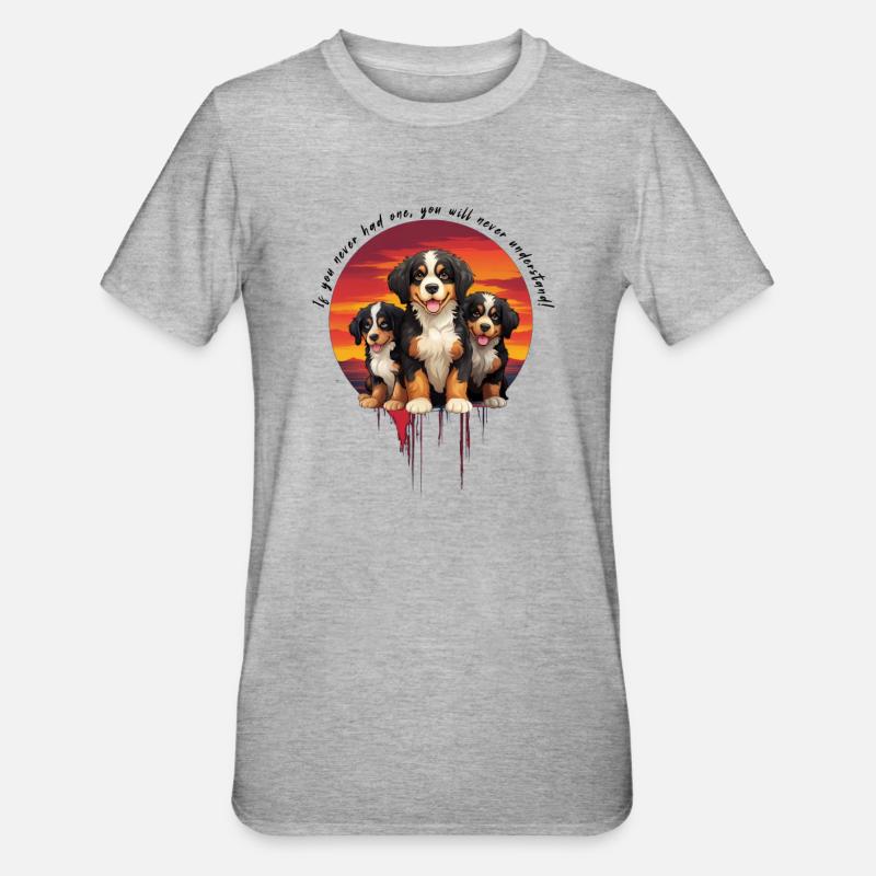 Bouvier bernois - T-shirt polycoton Unisexe - gris chiné