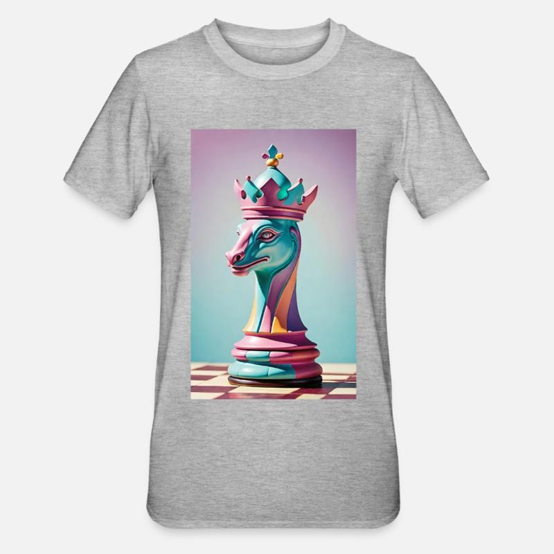 Échecs | Pièce d’échecs | Joueur d’échecs - T-shirt polycoton Unisexe - gris chiné