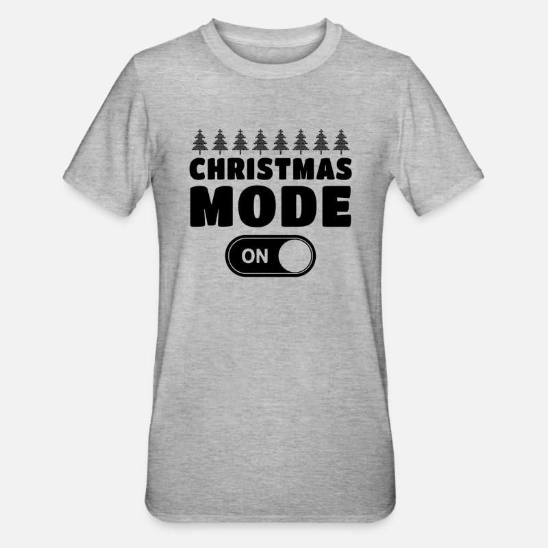 Mode Noël activé - T-shirt polycoton Unisexe - gris chiné