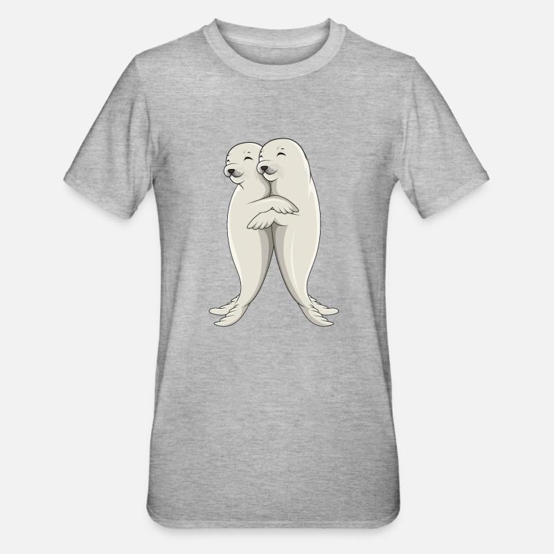 Phoque Phoque Phoque Phoque Enfants - T-shirt polycoton Unisexe - gris chiné