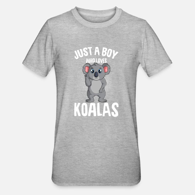 Koala Junge - Unisex Polycotton T-Shirt - Grau meliert