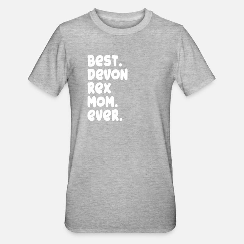 Devon Rex - T-shirt polycoton Unisexe - gris chiné
