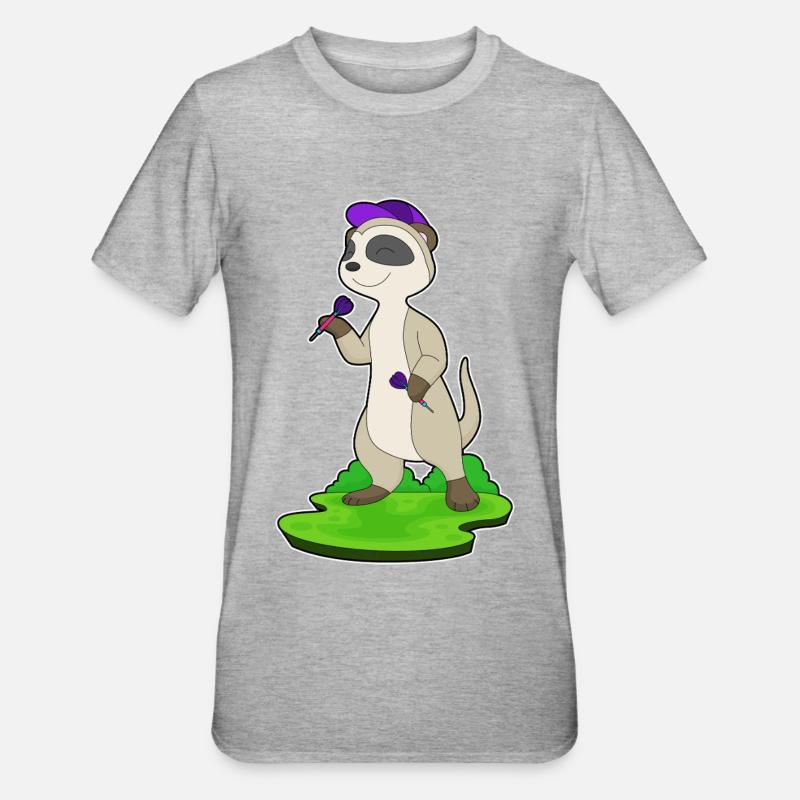 Fléchette suricate - T-shirt polycoton Unisexe - gris chiné