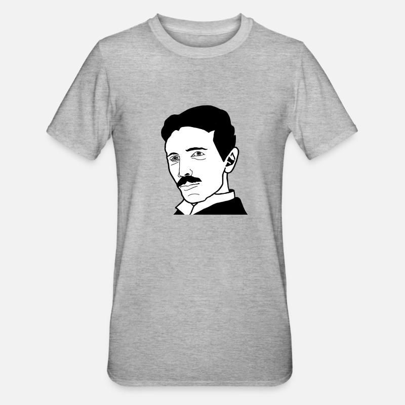 Nikola Energy Frequenz-Schwingungsdesign - Unisex Polycotton T-Shirt - Grau meliert